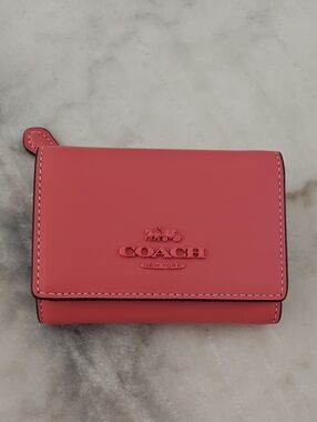 Coach Micro Wallet, Beautiful Red Color For The Summer! - NWOT